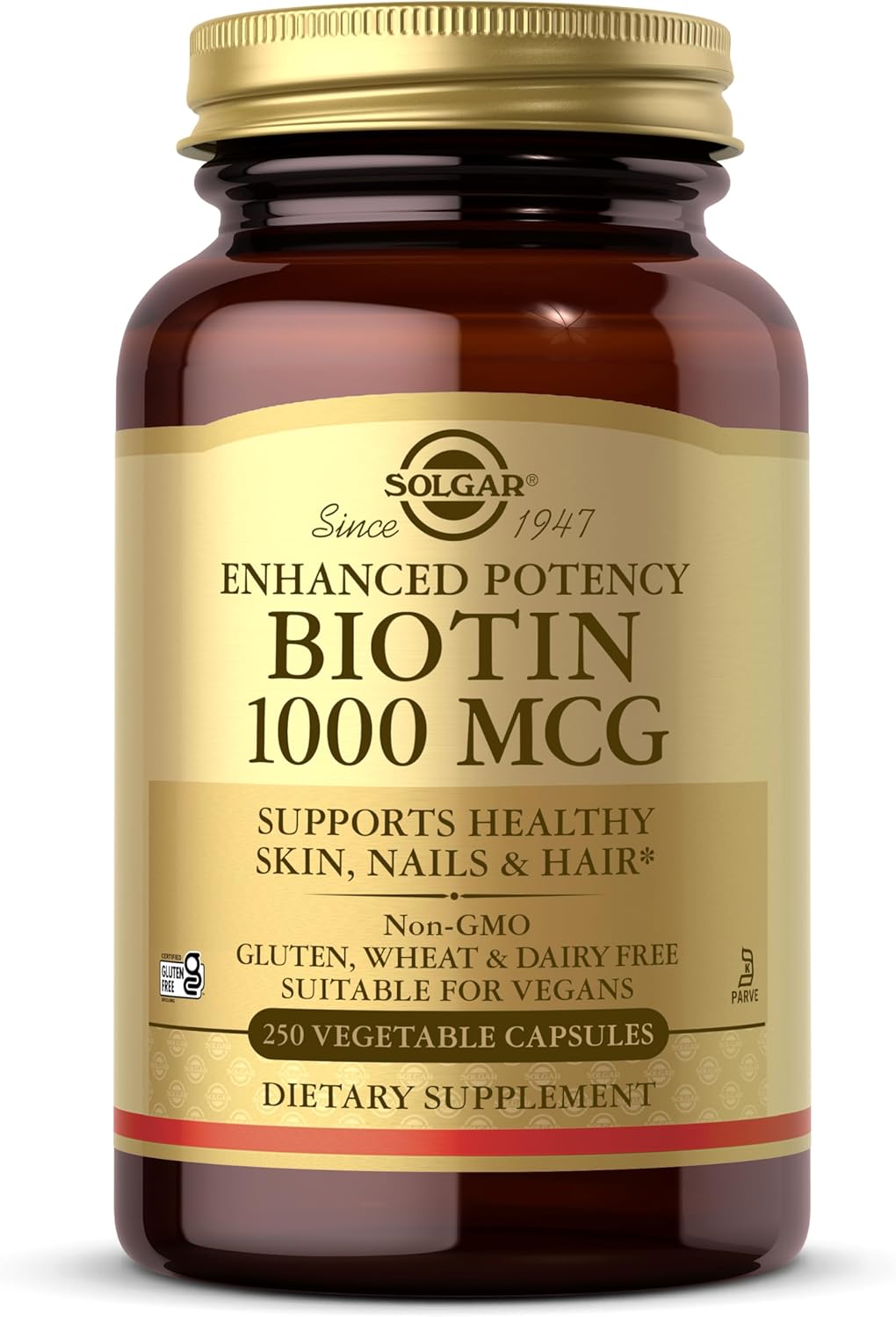 Solgar Biotin 1000 mcg, 250 Vegetable Capsules - görsel 1