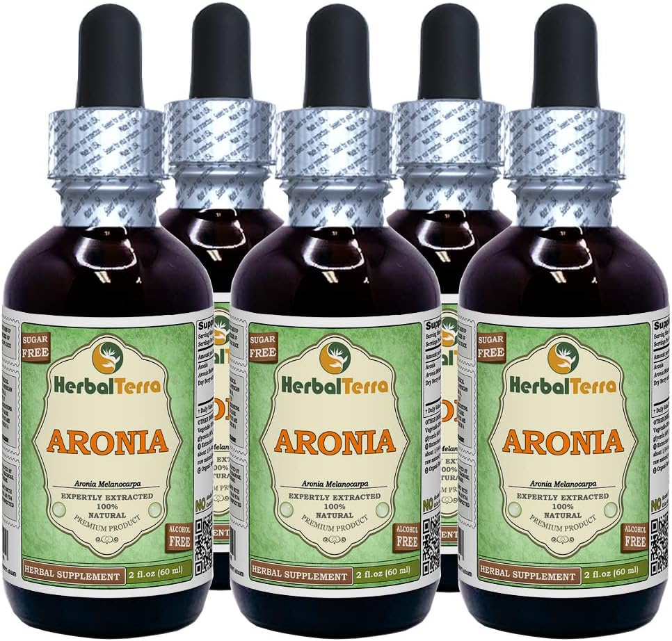 Aronia (Aronia Melanocarpa) Dried Berry Liquid Extract - HerbalTerra, 60 ml - görsel 9