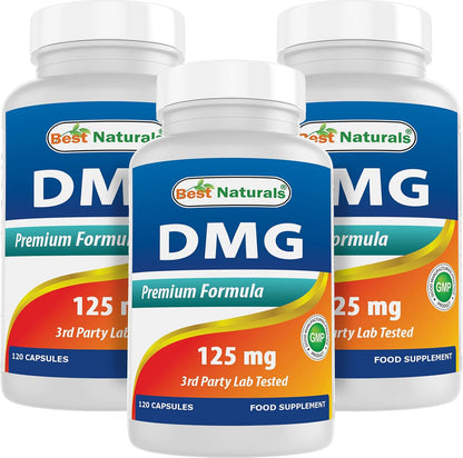Best Naturals DMG 125 mg - 120 Capsules – Methylation Support: As a methyl donor, DMG assists the methylation – Image 1