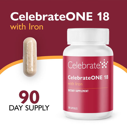 CelebrateONE Bariatric Multivitamin with Iron 18 mg – 90 Once-Daily Capsules
