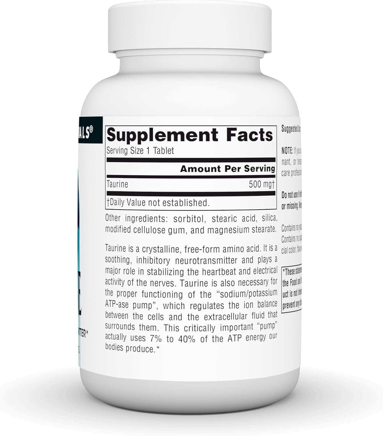 Source Naturals Taurine 500 mg Tablets - görsel 3