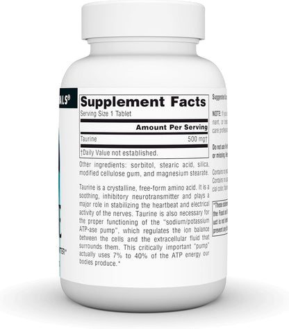 Source Naturals Taurine 500 mg Tablets