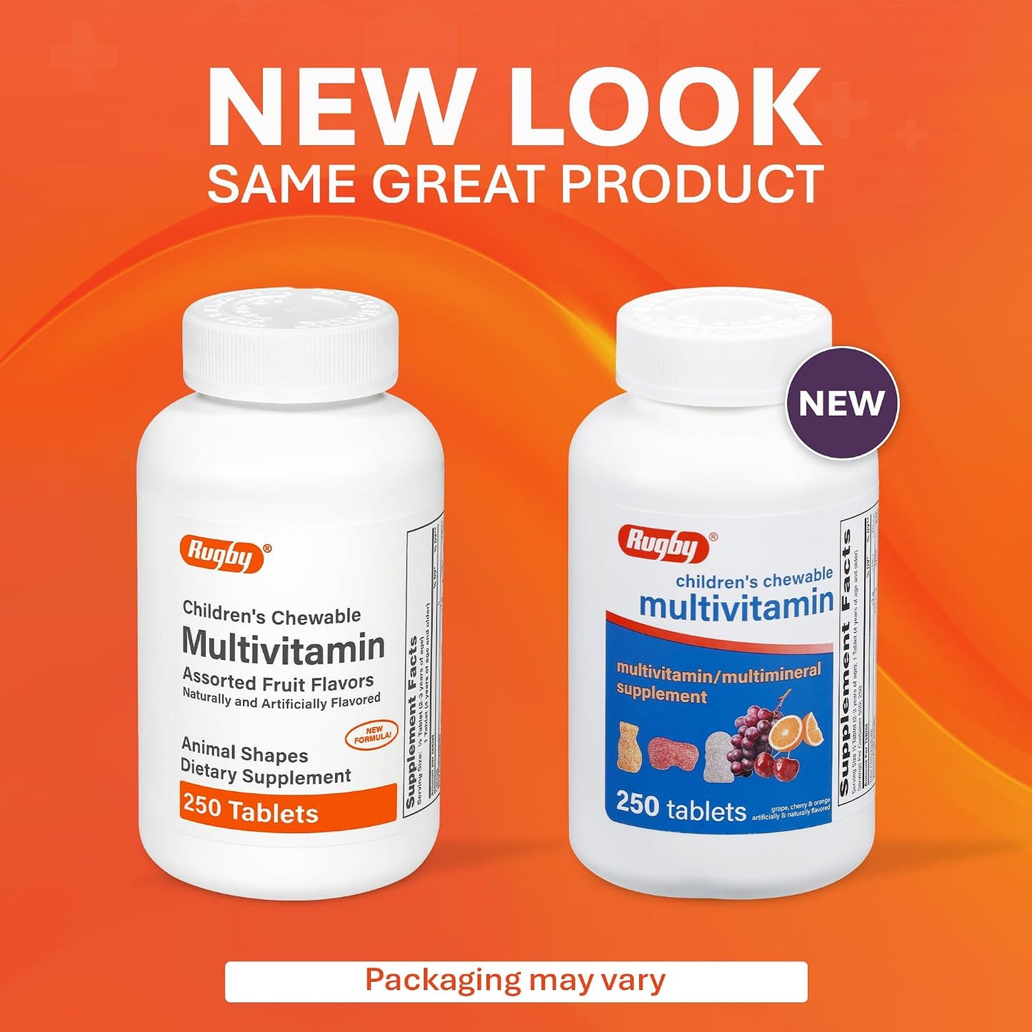 Rugby Children's Chewable Multivitamin Tablets - 250 Tablets - görsel 3