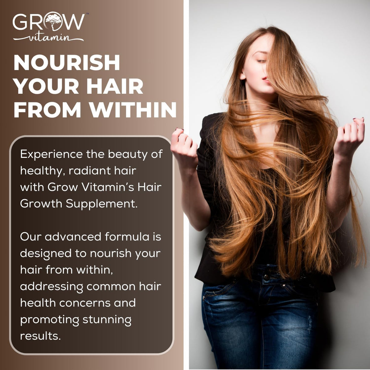 Grow Vitamin All in One Hair Formula for Men & Women – Advanced Hair Supplement with Biotin, Saw Palmetto, DHT Blocker & Trace Minerals – 90 Capsules - görsel 2