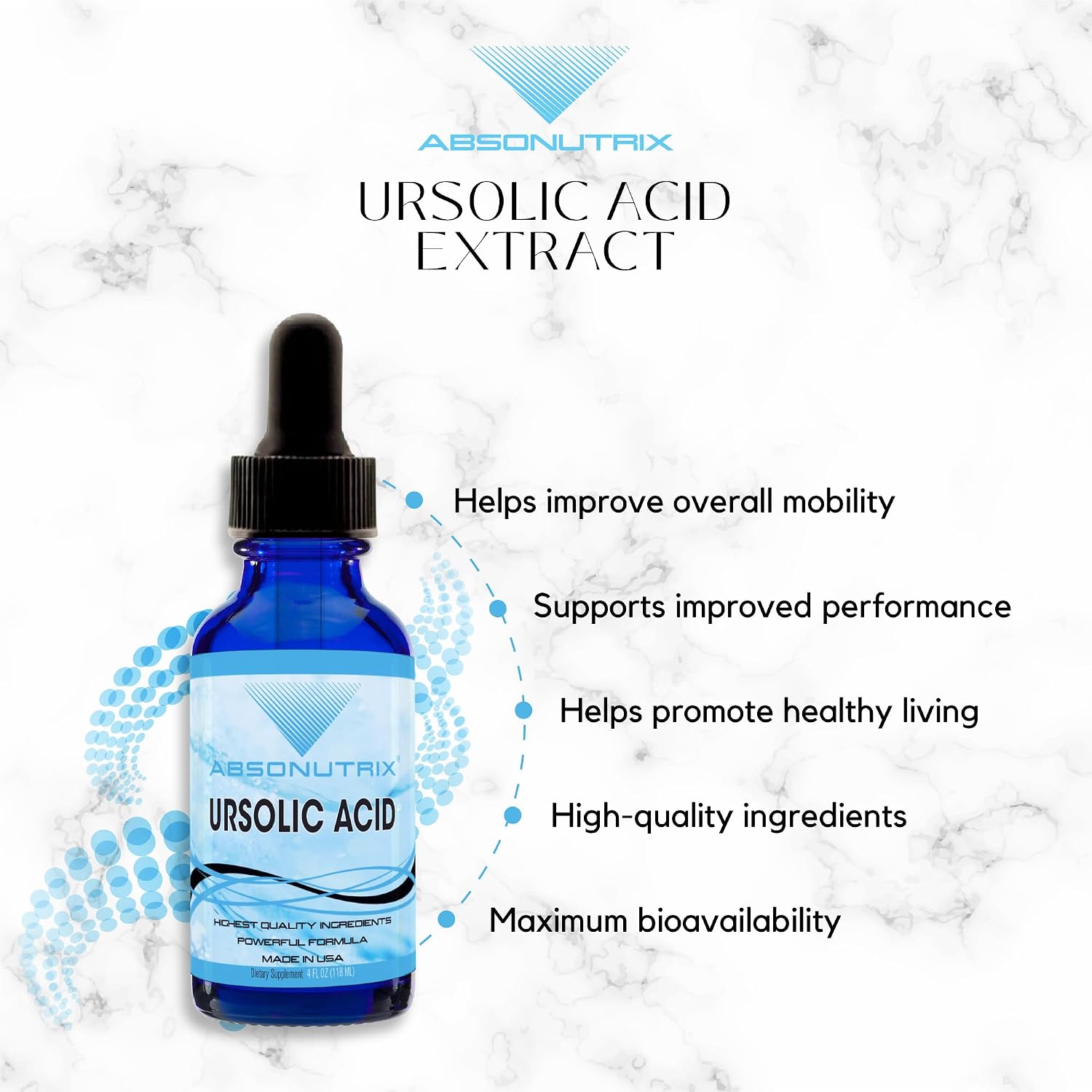 Absonutrix Ursolic Acid 590mg High Potency Liquid Supplement – 118ml (200 Servings) - görsel 6