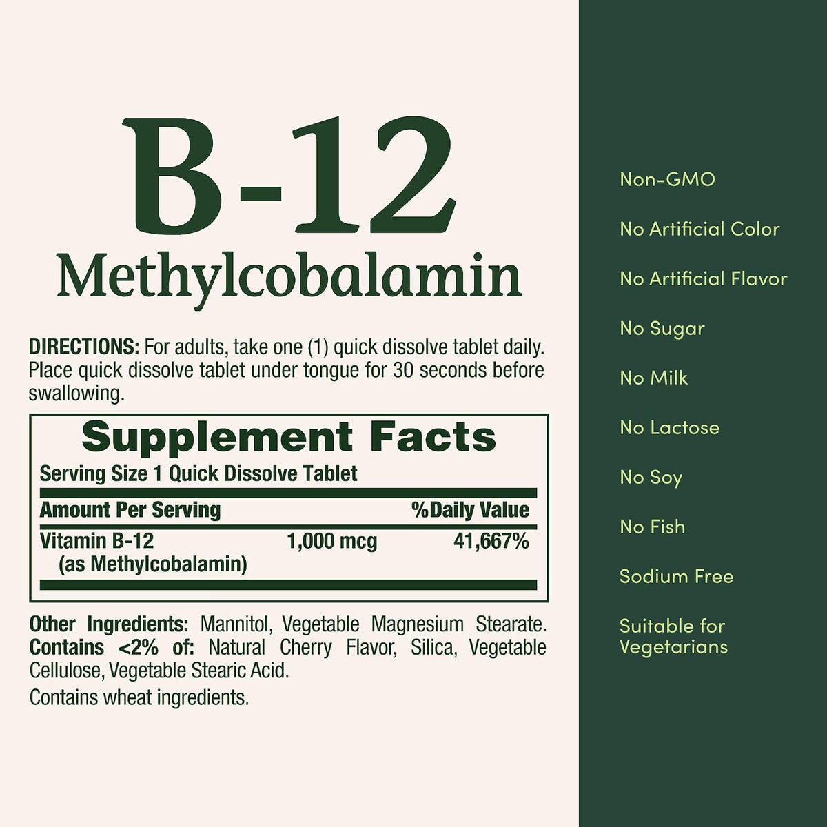 Nature's Bounty Vitamin B12 1000mcg, 60 Tablets - görsel 5