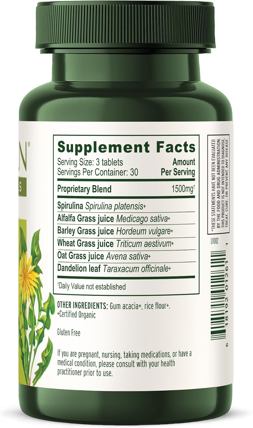 Banyan Botanicals Organic Everyday Greens – Concentrated Superfood Tablets - görsel 6