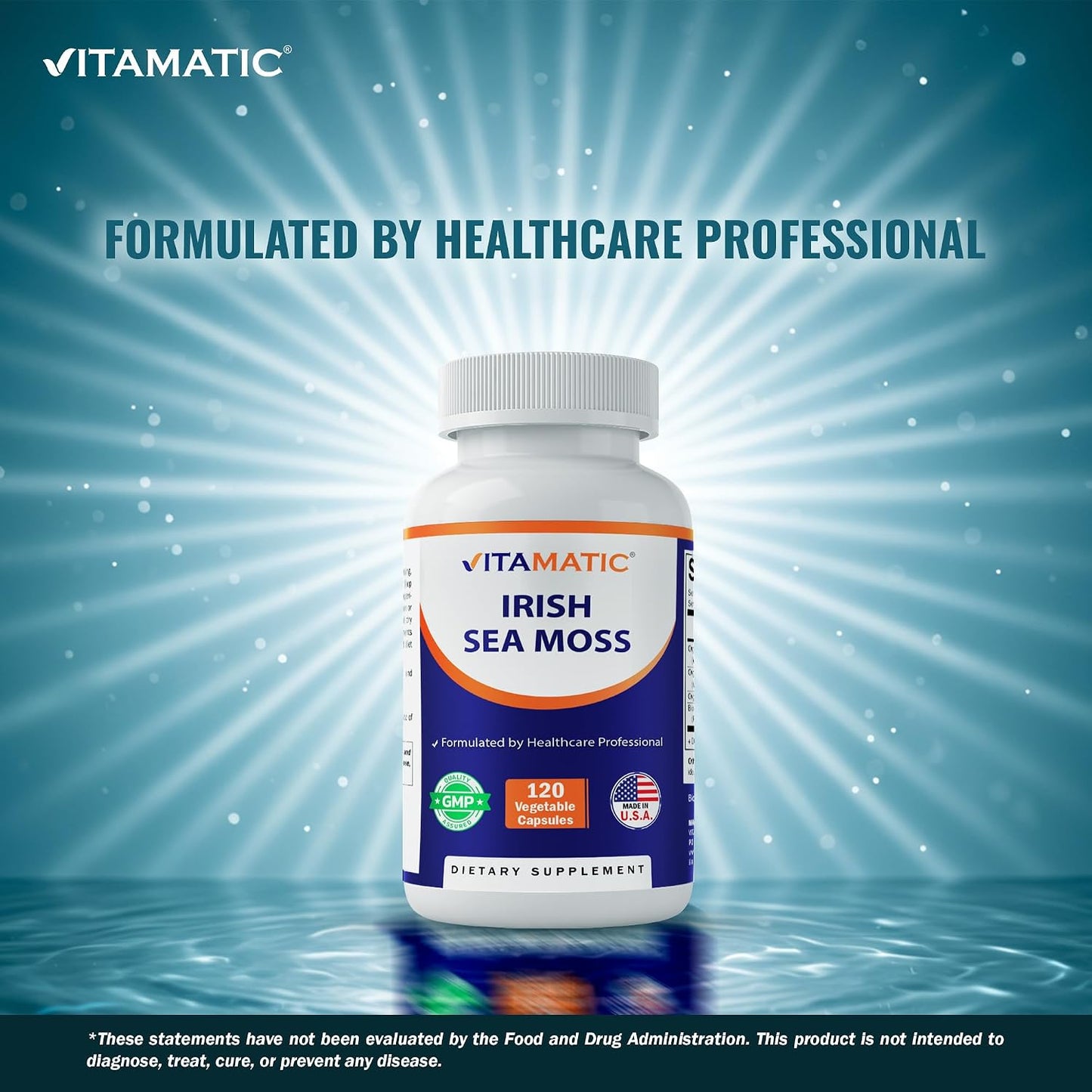 Vitamatic Irish Sea Moss – 120 Vegetarian Capsules with Bladderwrack & Burdock Root - görsel 6