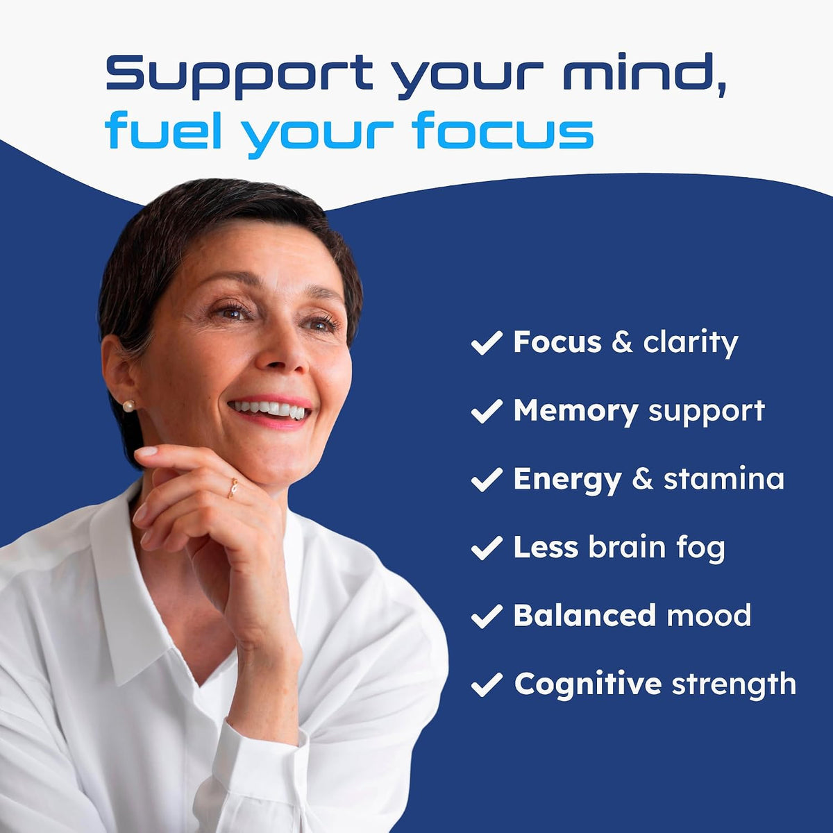 Neurella 2.0 Nootropic Brain Supplement – Adult Cognitive Health & Neuro Support, Brain Supplements for Memory and Focus with NAC Supplement, Ashwagandha & B12 Vitamins for Women and Men, 120 Capsules - görsel 2