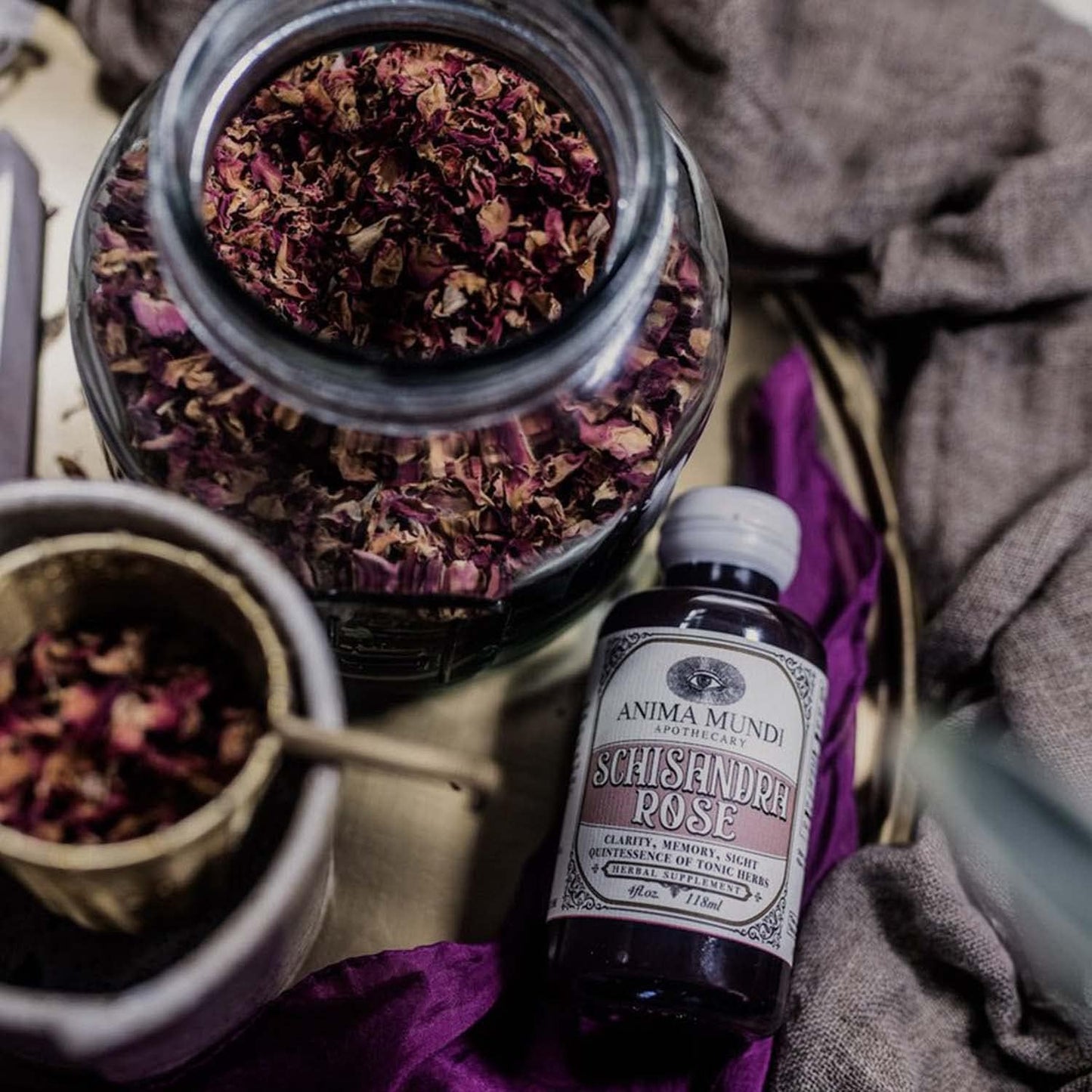 Anima Mundi Apothecary Schisandra Rose Elixir – Liquid Adaptogen with Rose Petals (60 ml) - görsel 2