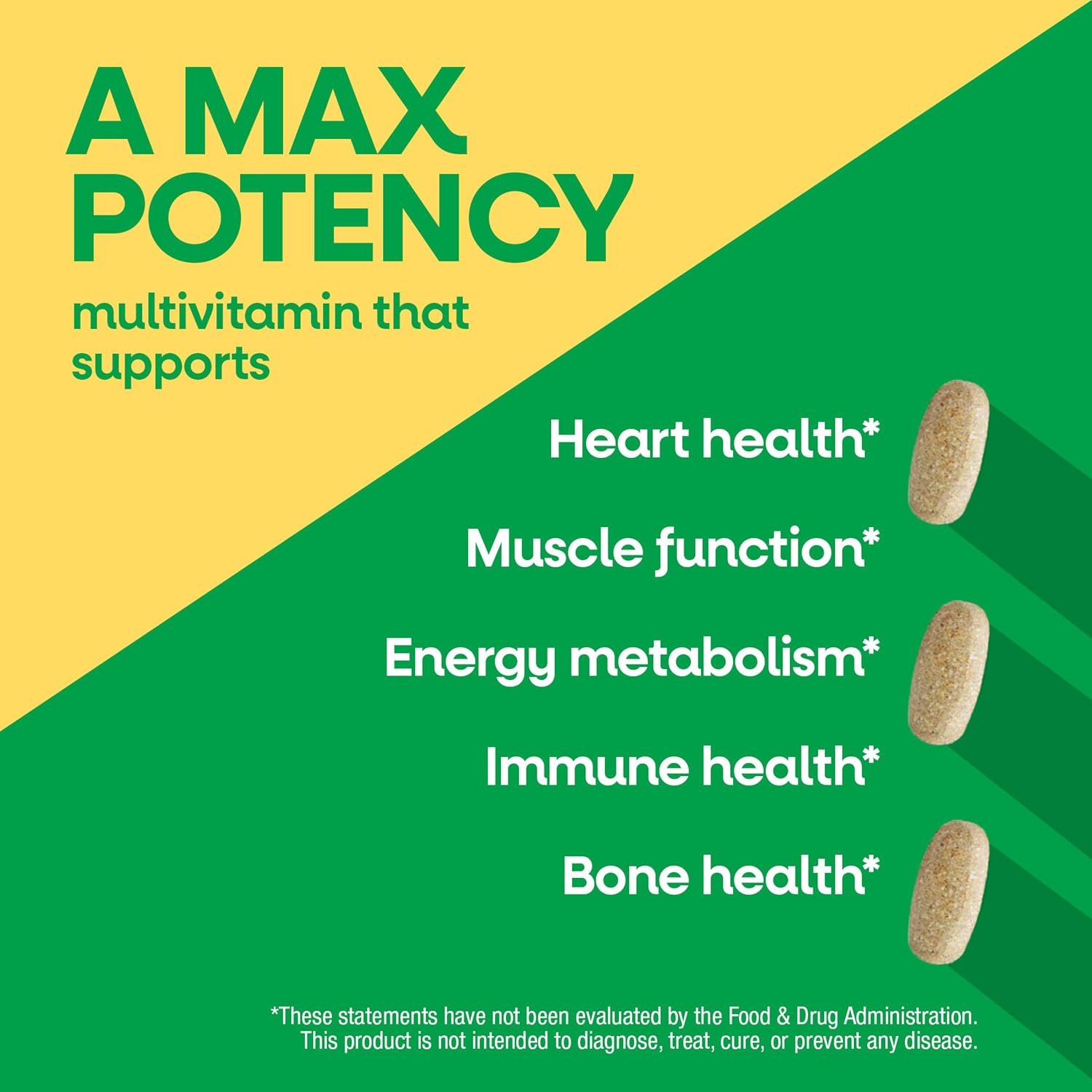 Nature's Way Alive! Max3 Potency Daily Multivitamin – High Potency with B-Vitamins, Orchard Fruits & Garden Vegetables Blend, 180 Tablets - görsel 3