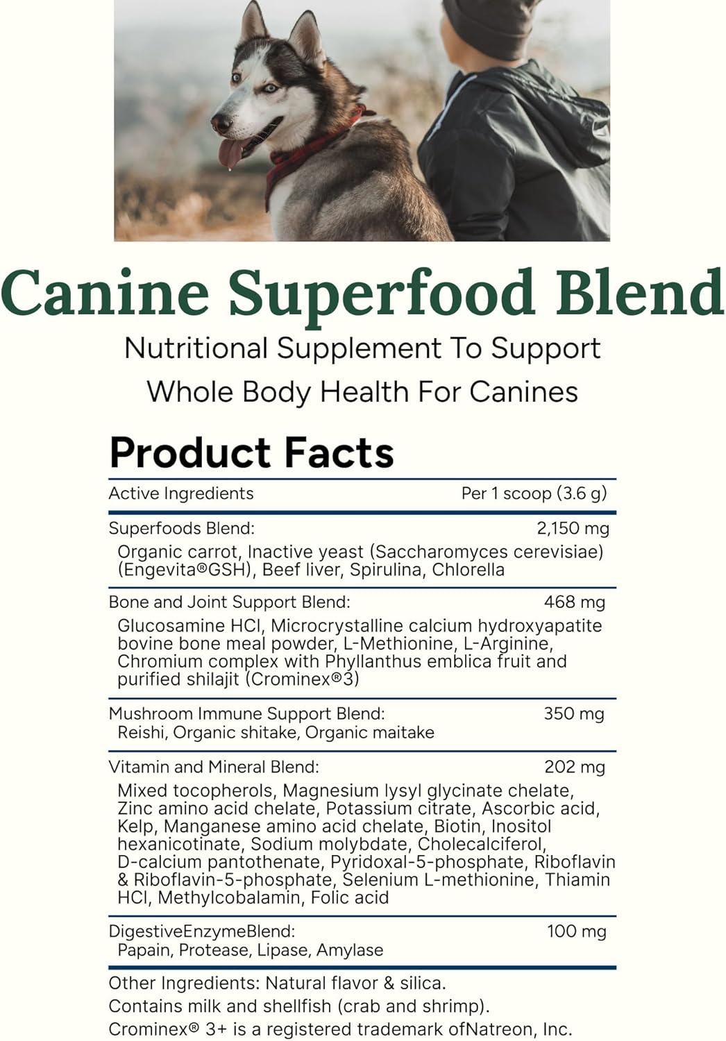 360 Pet Nutrition Canine Superfood Boost – All Life Stage Dog Meal Topper & Supplement, Supports Joint, Digestive & Immune Health, 30 Servings, Beef Flavour - görsel 6