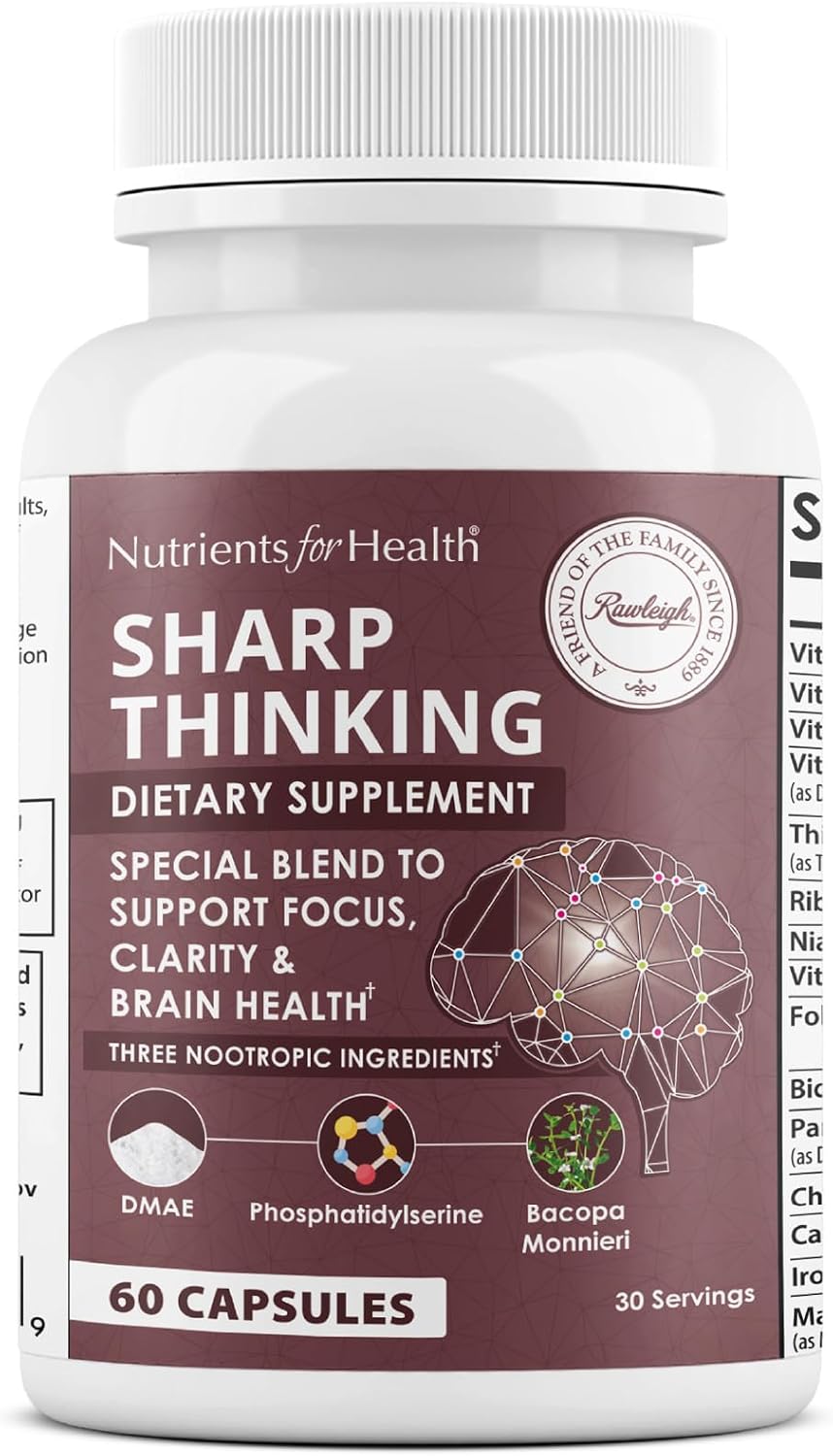 Rawleigh Sharp Thinking Brain Supplement - Focus, Memory & Clarity, 60 Capsules - görsel 1