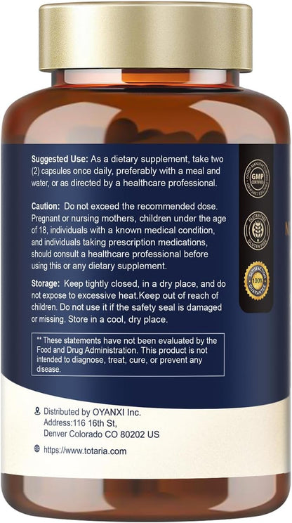 Totaria NMNH Supplement with Niacinamide, Quercetin & Trans-Resveratrol - 240 Capsules