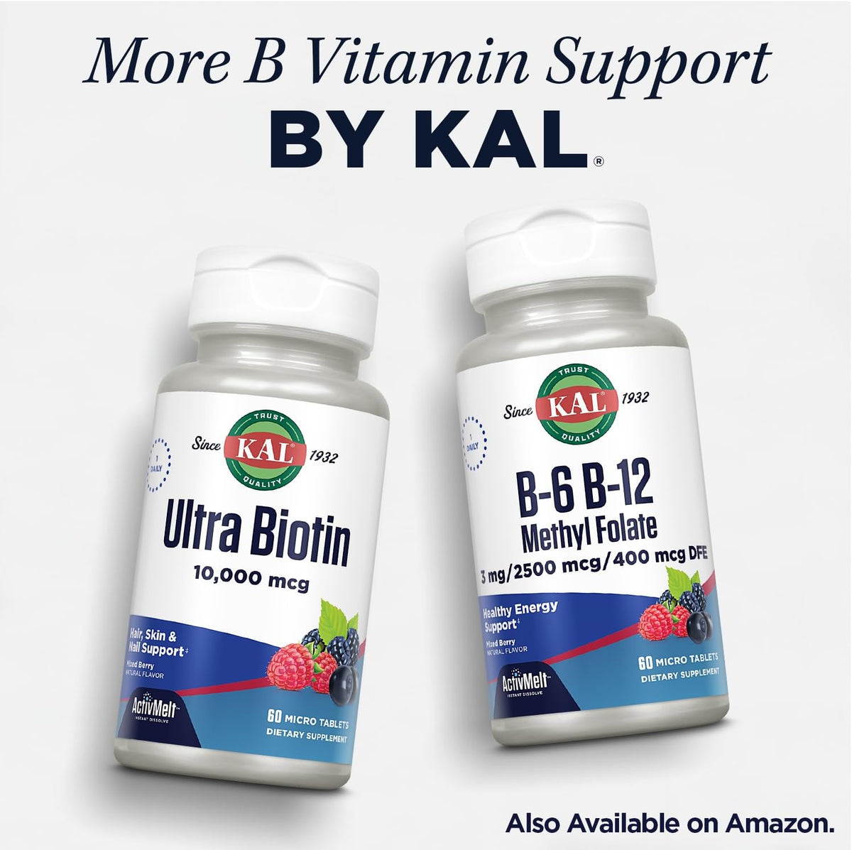 KAL B 50 Complex - B Vitamin Supplement for Energy and Metabolism, 50 Tablets - görsel 6