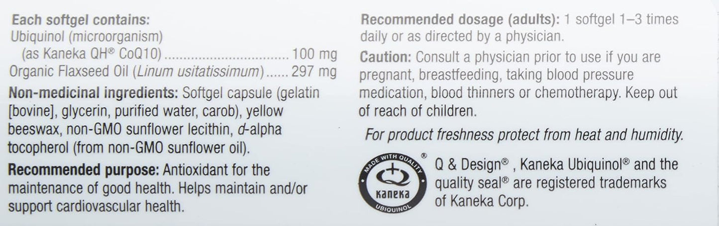 Webber Naturals Ubiquinol 100mg QH Active CoQ10 - 100 Softgels - görsel 7