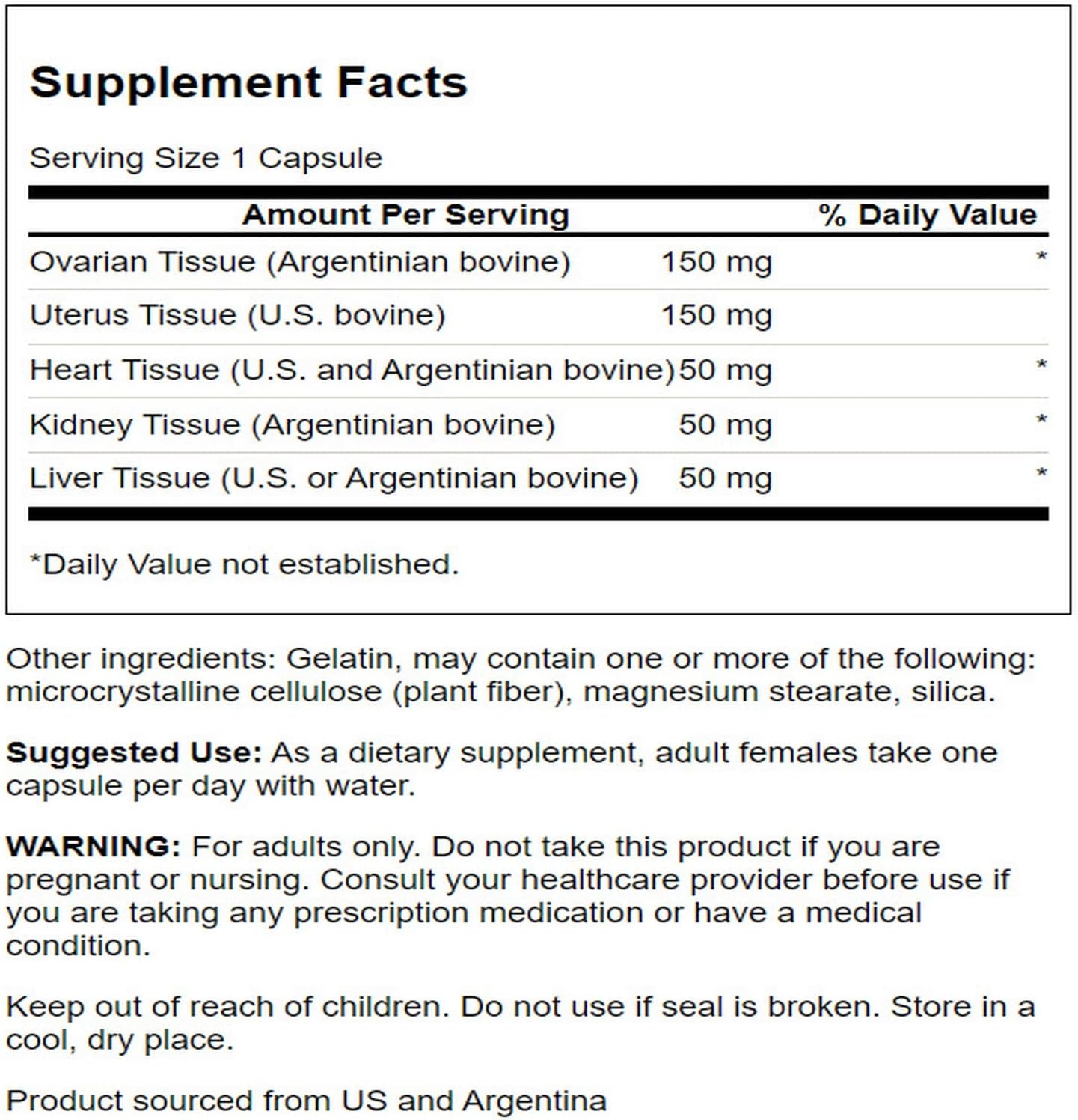 Swanson Multi-Glandular for Women - 60 Capsules - görsel 2