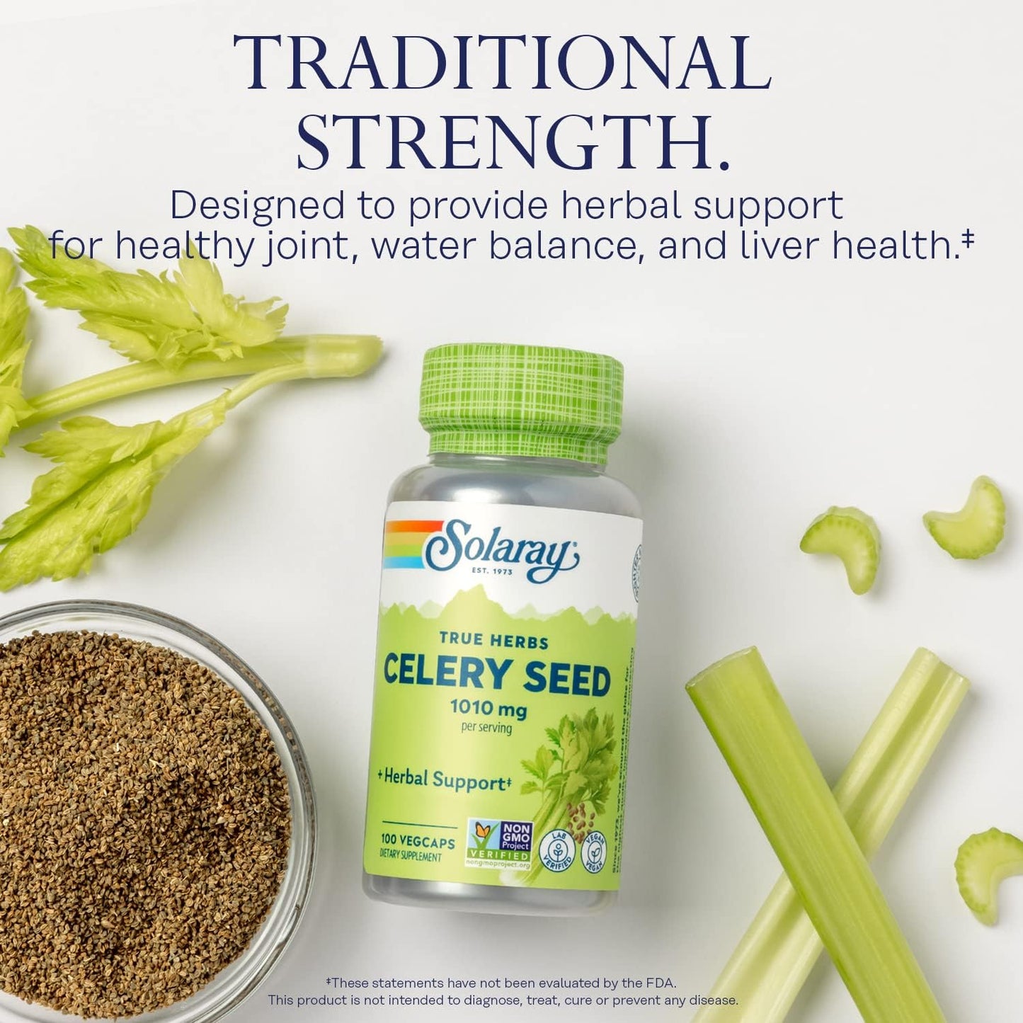 Solaray Celery Seed, 505 mg, 100 Vegetarian Capsules - görsel 5