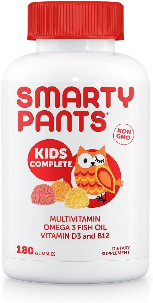 SmartyPants Kids Complete Daily Gummy Vitamins with Omega-3 - 180 Gummies