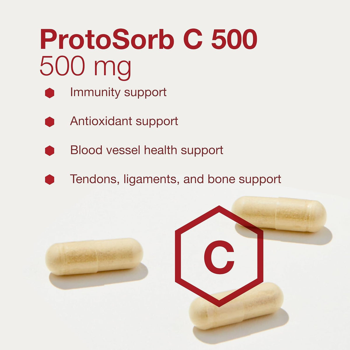 PROTOCOL FOR LIFE BALANCE ProtoSorb C 500 – Highly Absorbable Vitamin C with Alpha-Lipoic Acid – Buffered, Non-Acidic – 100 Veg Capsules - görsel 4