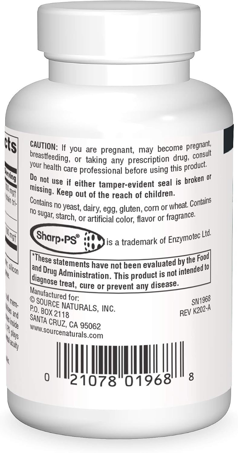 Source Naturals Phosphatidyl Serine Matrix 500mg - 60 Softgels - görsel 2