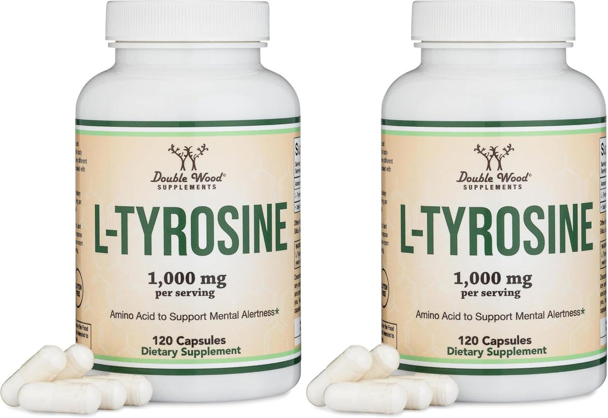 L-Tyrosine 1,000mg per Serving, 120 Veggie Capsules – Memory, Attention & Focus Support - görsel 6