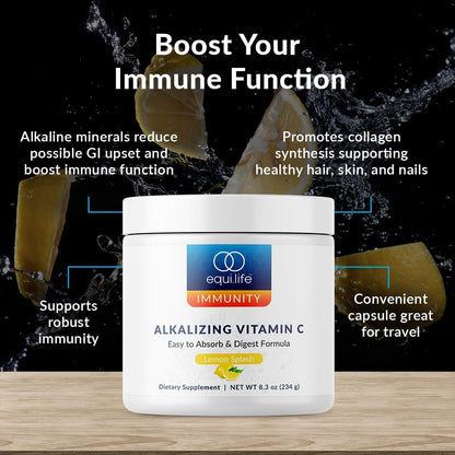 Equilife Alkalising Vitamin C Powder – Lemon Splash – 2500 mg per Serving