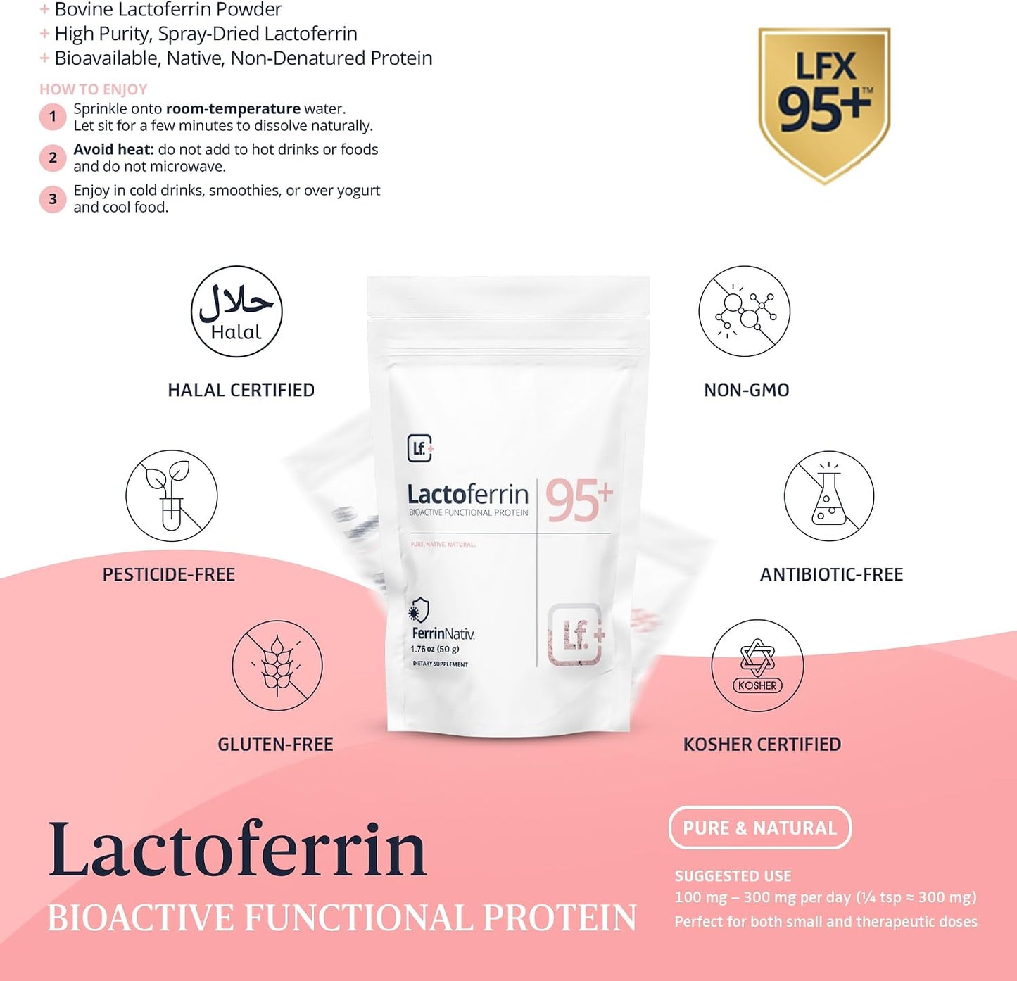 Bovine Lactoferrin Powder – 95%+ Pure, Grass-Fed Australian, 250g - görsel 6