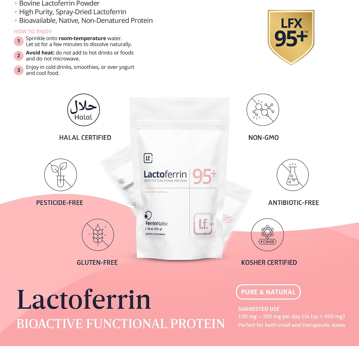 Bovine Lactoferrin Powder – 95%+ Pure, Grass-Fed Australian, 250g - görsel 6