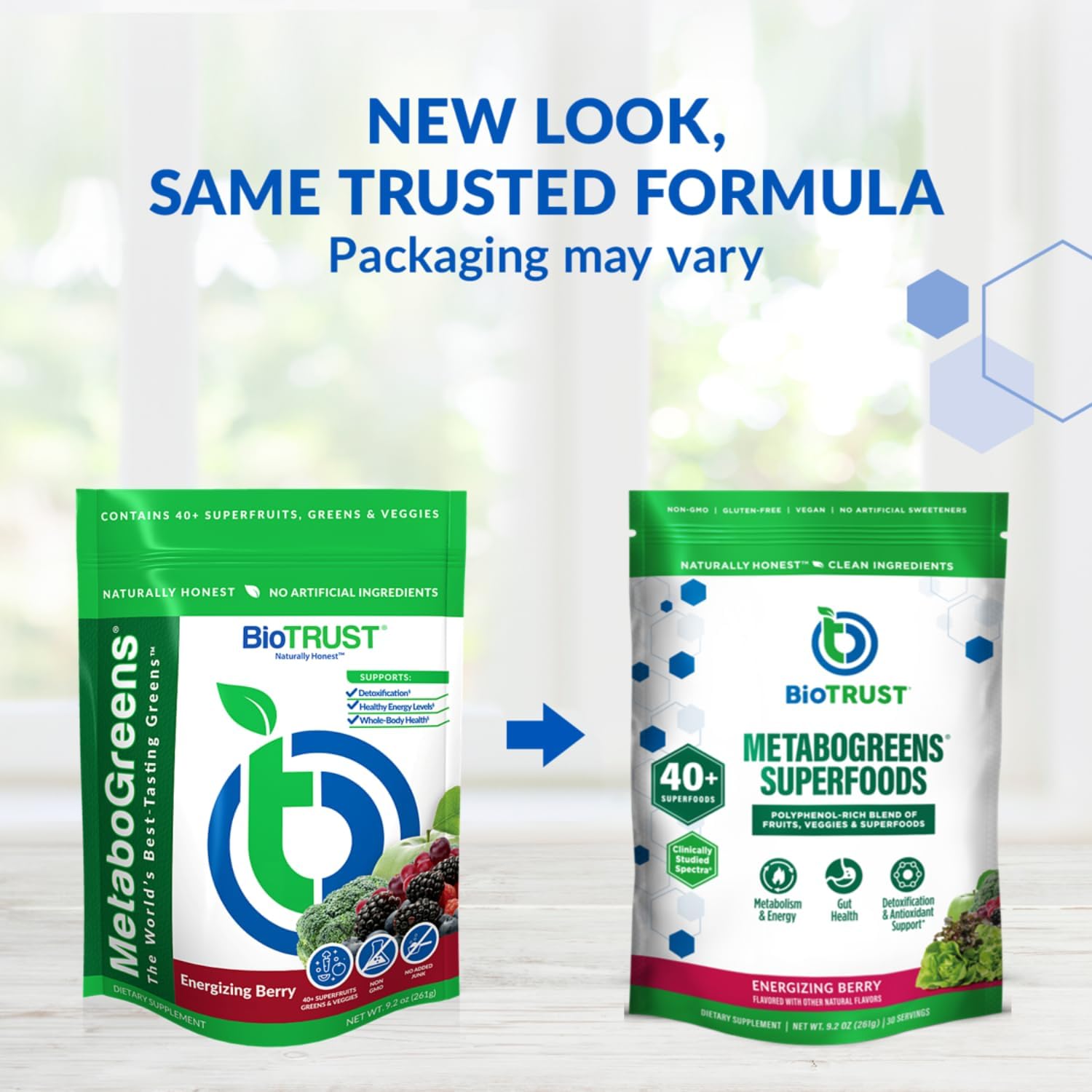 BioTrust Metabo Greens Superfood Powder – Energising Berry (30 Servings) - görsel 2