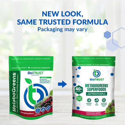 BioTrust Metabo Greens Superfood Powder – Energising Berry (30 Servings)