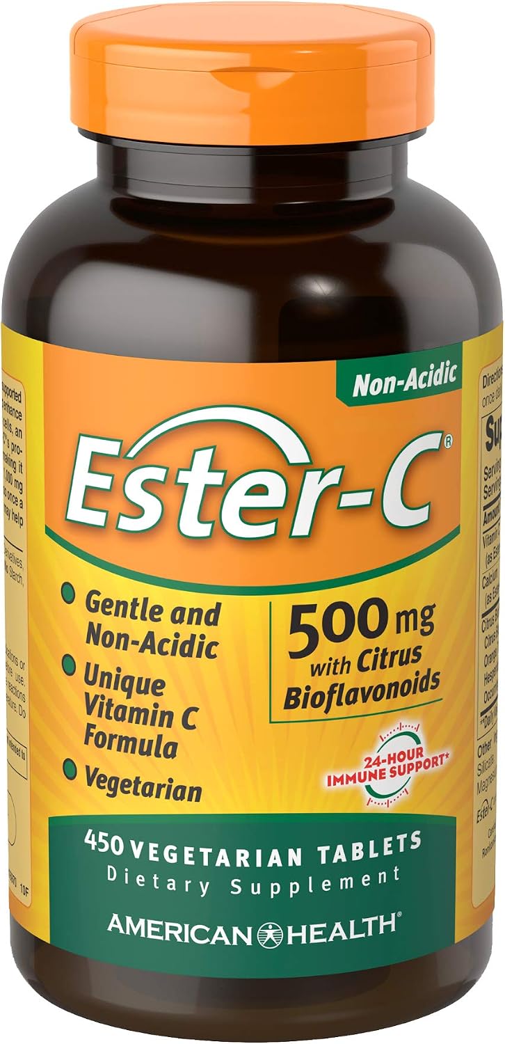 Ester-Vitamin C with Citrus Bioflavonoids 500 mg, 450 Vegan Tablets - görsel 1