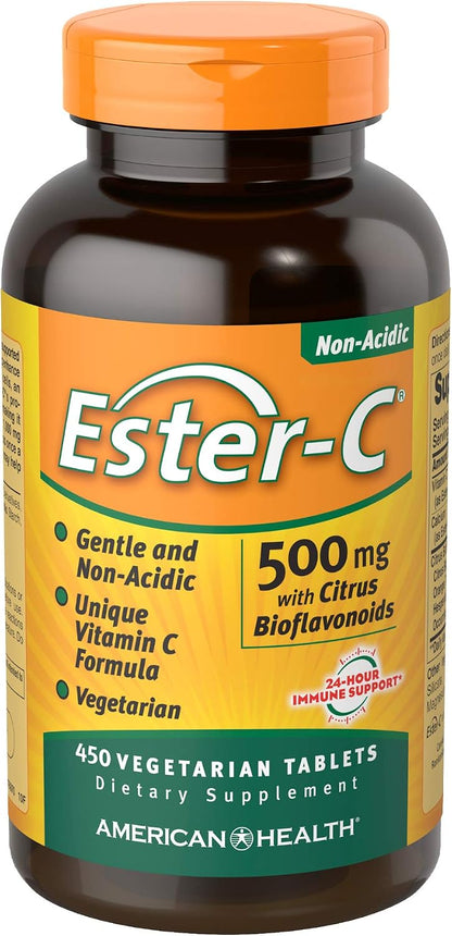Ester-Vitamin C with Citrus Bioflavonoids 500 mg, 450 Vegan Tablets