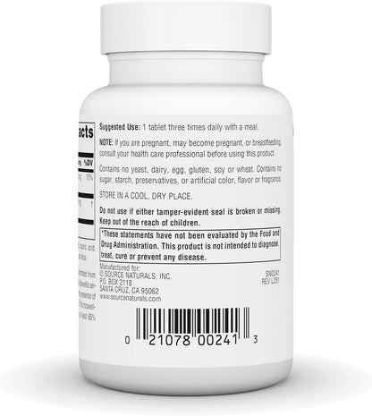 Source Naturals Boswellia Extract – Standardised to 65% Boswellic Acids – 50 Tablets