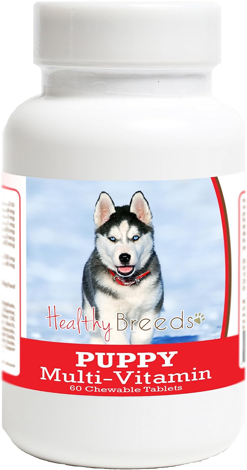 Healthy Breeds Siberian Husky Puppy Dog Multivitamin Tablets 60 Count - görsel 1