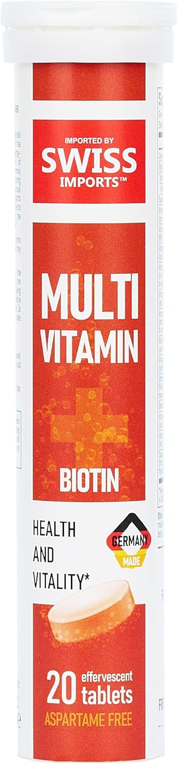 Effervescent Multivitamins + Biotin – Food Supplement for Wellness and Vitality, 12-Pack (240 Tablets) - görsel 1