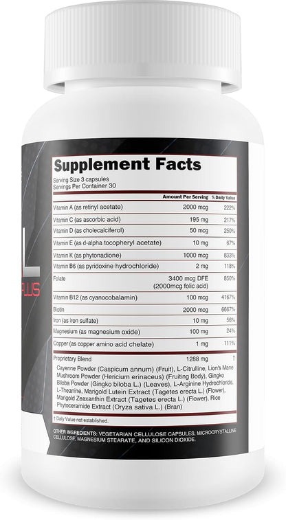 Blood Flow Vital Pro Plus - Improved Formula - Premium Blood Flow Supplement for Men