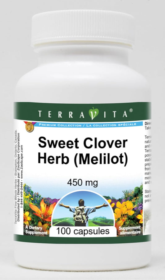 Sweet Clover Herb (Melilot) - 450 mg (100 Capsules) - Pack of 3