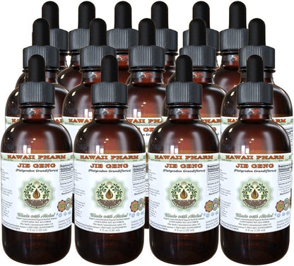 Hawaii Pharm Jie Geng (Platycodon Grandiflorus) Root Glycerite - Alcohol-Free Liquid Extract, 2x32 oz