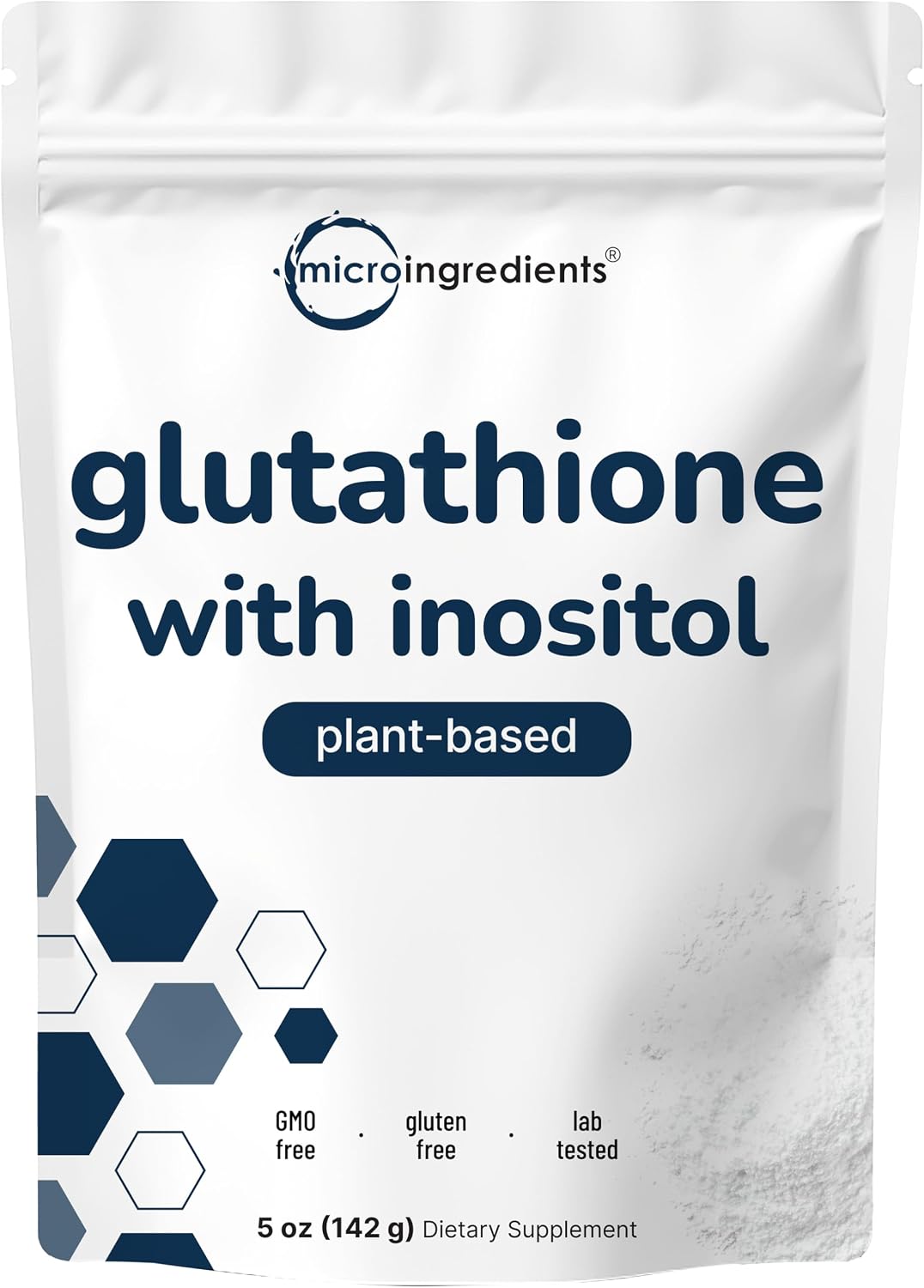 Micro Ingredients Glutathione Food Supplement, Pure Reduced Glutathione Powder with Inositol, 142g - 9 Month Supply - görsel 1