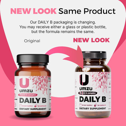 UMZU Daily B - Complete Vitamin B Complex Food Supplement, 30 Capsules
