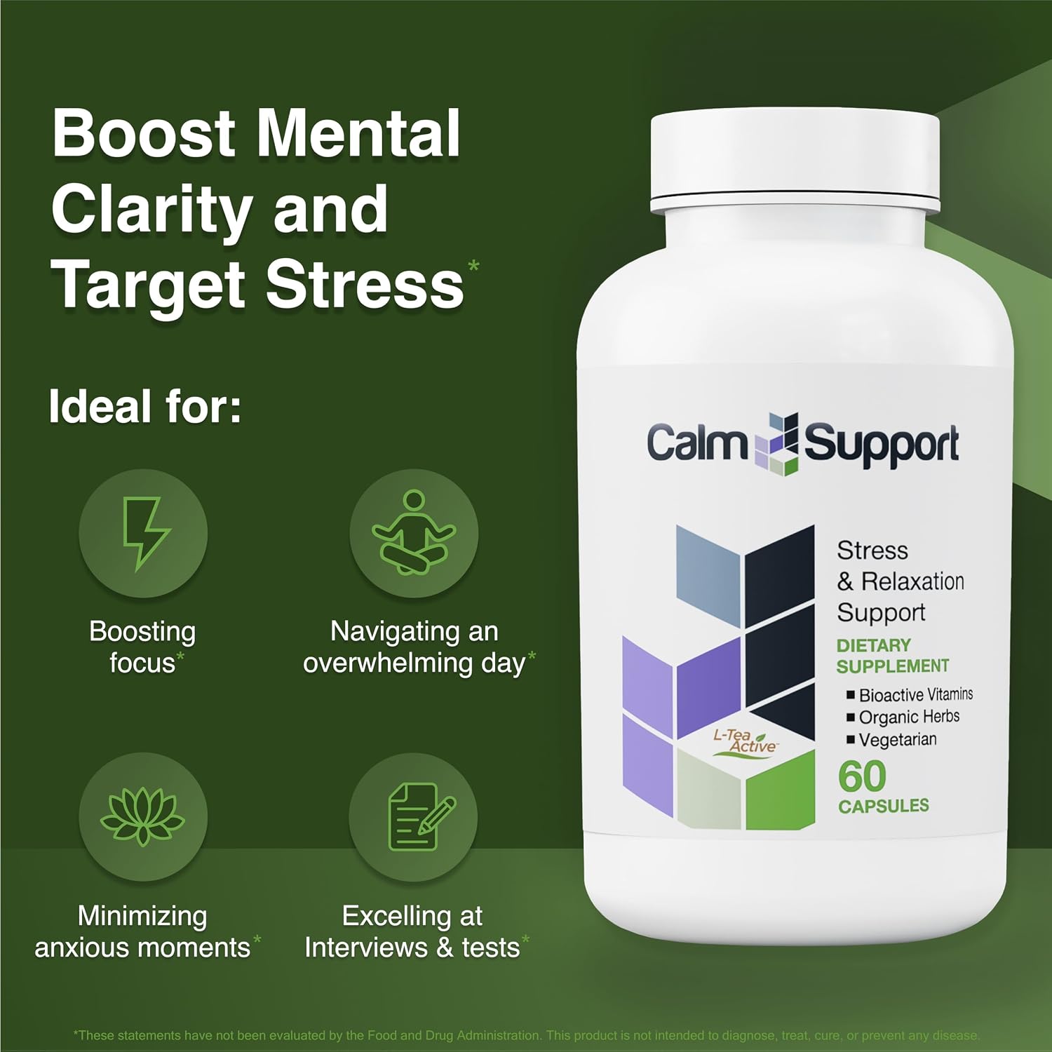CalmSupport: Stress and Relaxation Support - 60 Capsules - görsel 2