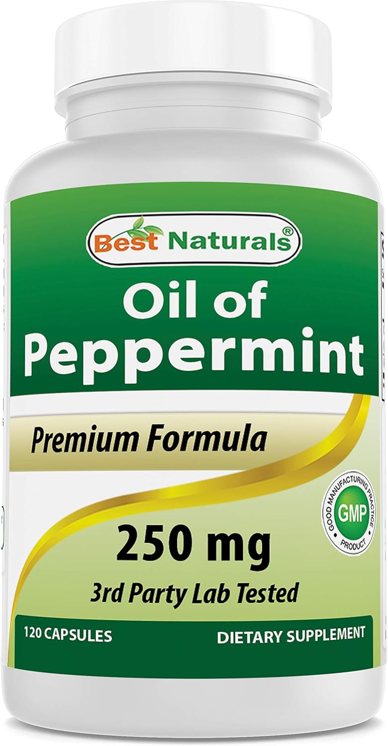Best Naturals Peppermint Oil 250 mg - 120 Capsules (Pack of 2) - görsel 8