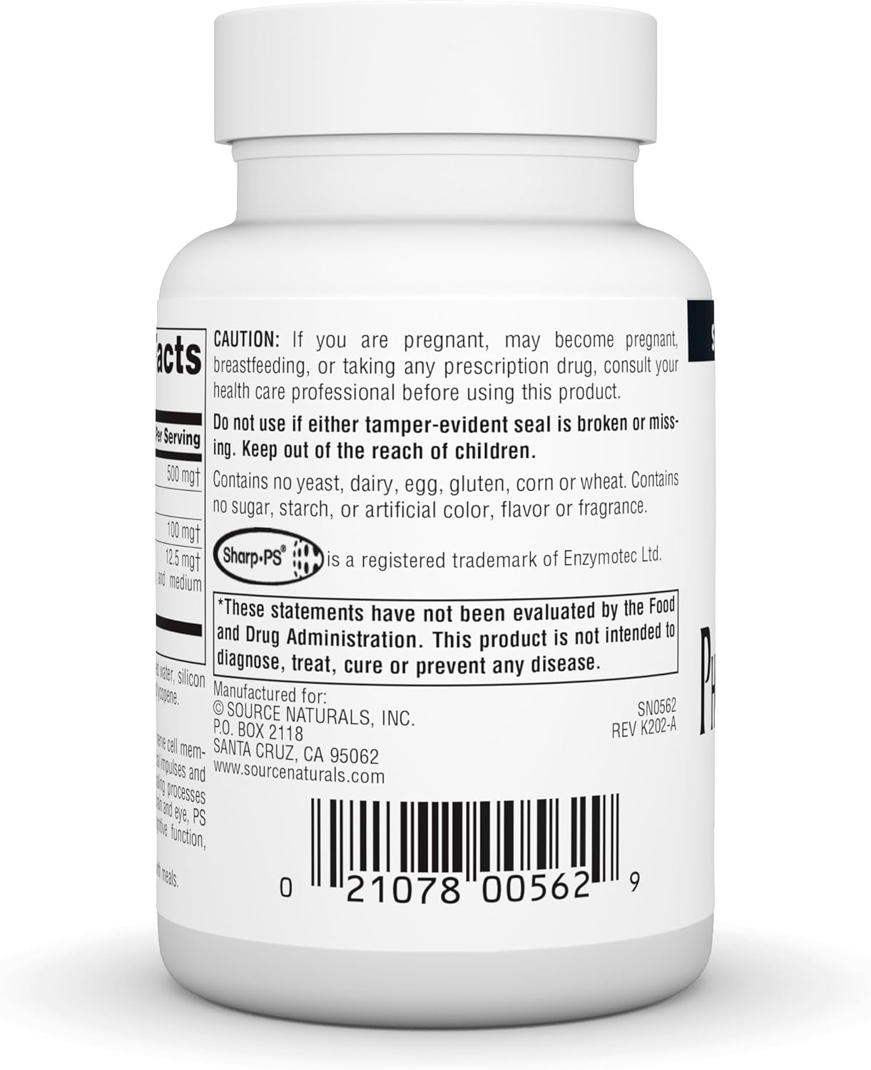 Source Naturals Phosphatidyl Serine Complex – 500 mg – 60 Softgels (Stabilised Enzyme Supplement) - görsel 3