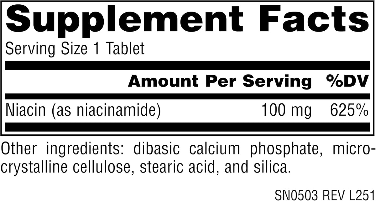 Source Naturals Niacinamide B-3 100 mg – Non-Flush Vitamin B3 Supplement - görsel 2
