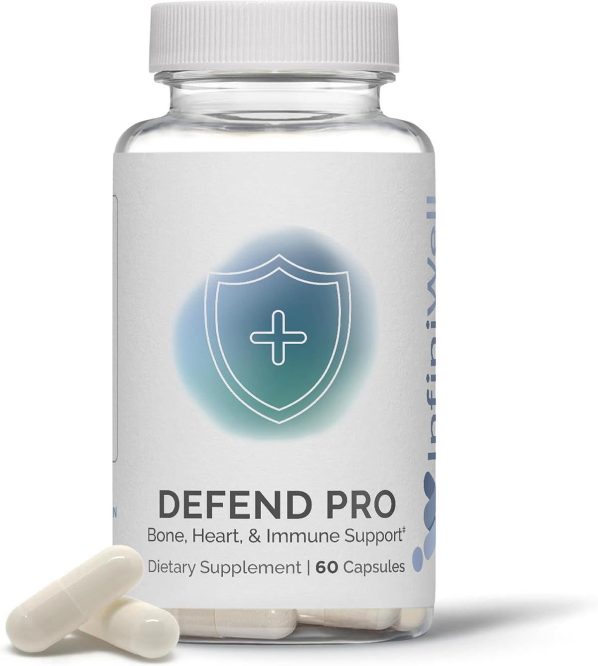 InfiniWell Defend Pro Bone & Immune Support – Support Strong Bones: Vitamin D3 enhances calcium absorption in the – Image 1