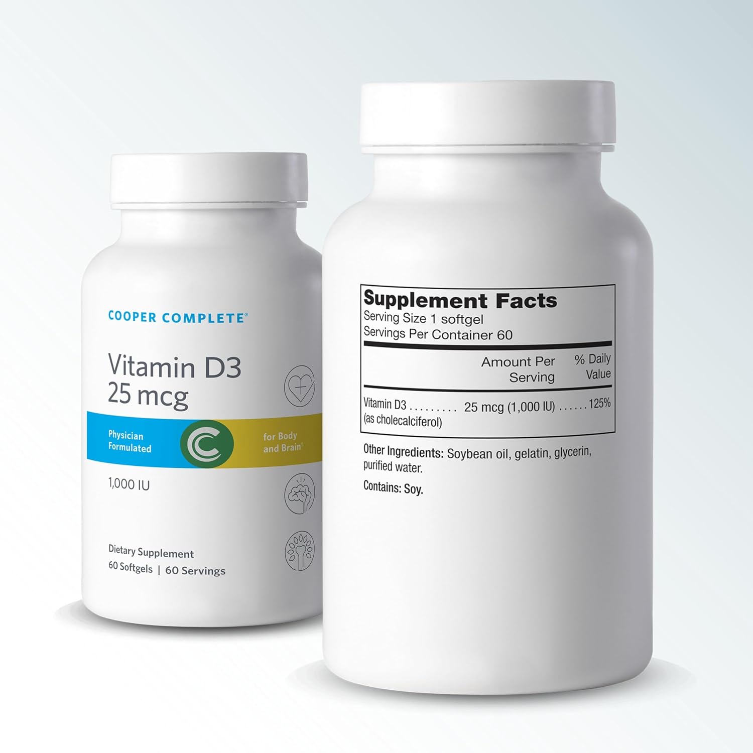 Cooper Complete Vitamin D3 1000 IU (Cholecalciferol) - 60 Softgels (Twin Pack) - görsel 2