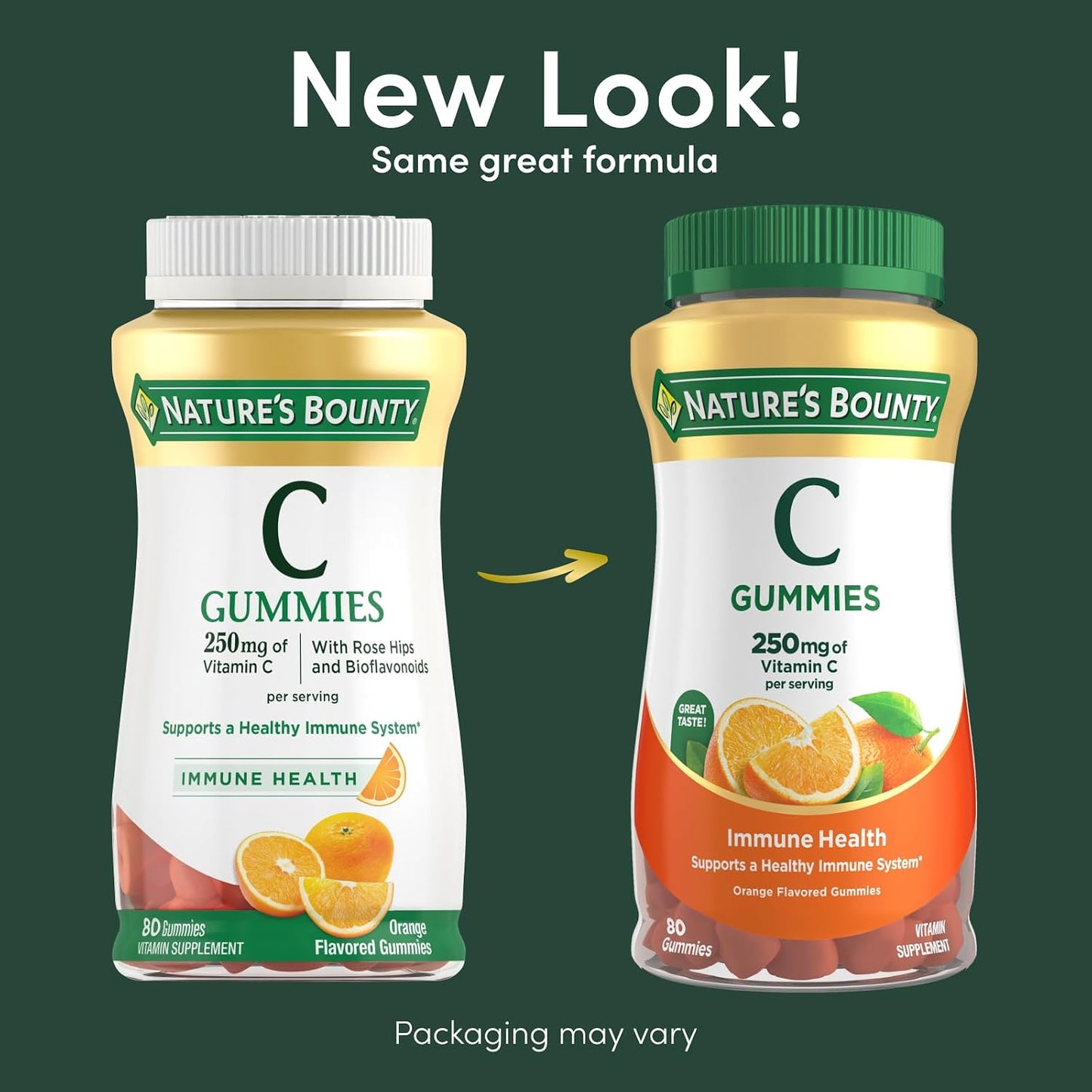 Nature's Bounty Vitamin C Gummies, Orange, 250mg, 80 Gummies - görsel 2
