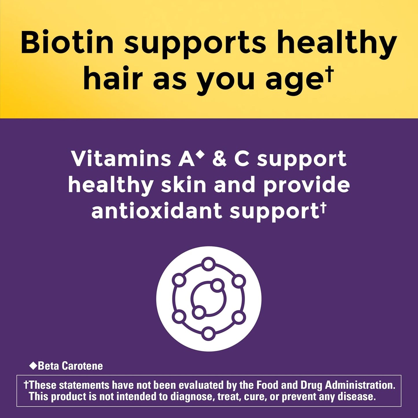 Nature Made Hair Growth Soft gel capsules – With Clinically Studied Lustriva, Biotin, Vitamin C & A, 30 Soft gel capsules - görsel 3