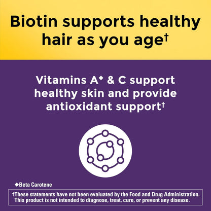 Nature Made Hair Growth Soft gel capsules – With Clinically Studied Lustriva, Biotin, Vitamin C & A, 30 Soft gel capsules